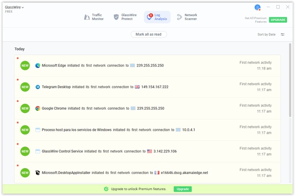 GlassWire screenshot 1