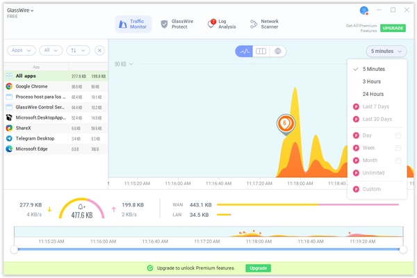 GlassWire screenshot 1