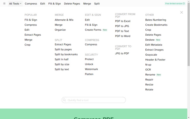 Sejda PDF Desktop screenshot 1