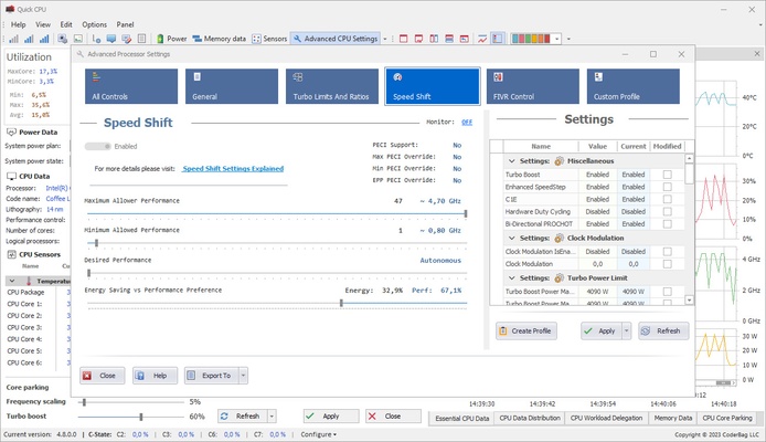 Quick CPU screenshot 1