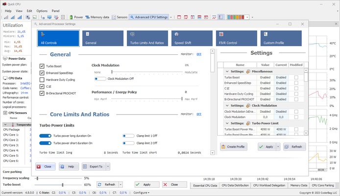 Quick CPU screenshot 1