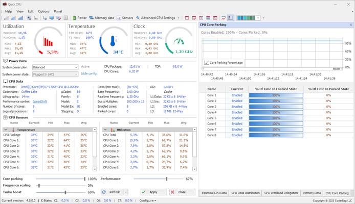 Quick CPU screenshot 1
