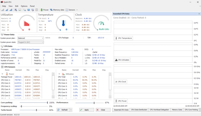 Quick CPU screenshot 1