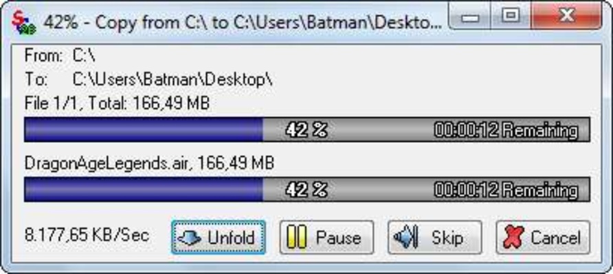 Ultracopier screenshot 1