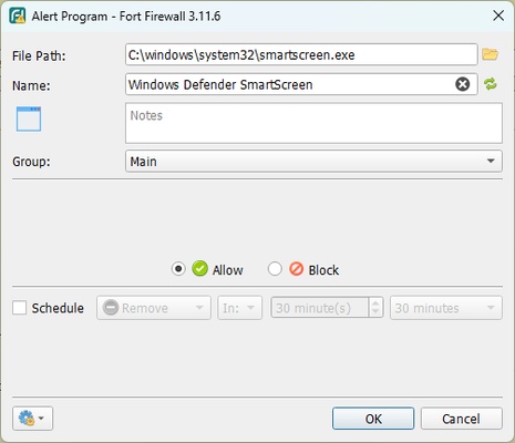 Fort Firewall screenshot 1