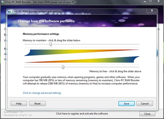 ChrisPC RAM Booster screenshot 1