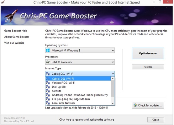 ChrisPC Game Booster screenshot 1