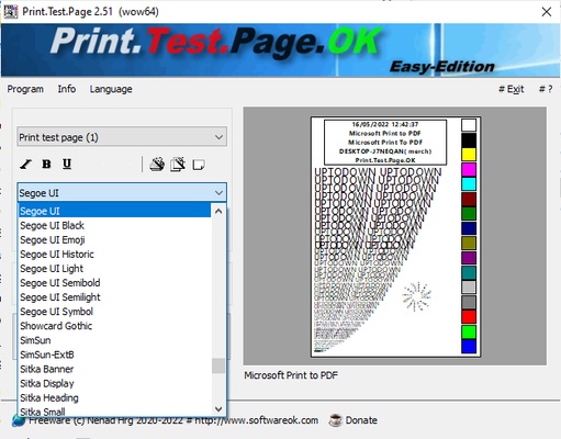 Print.Test.Page.OK screenshot 1