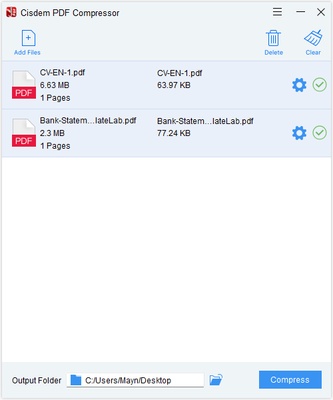 Cisdem PDF Compressor screenshot 1