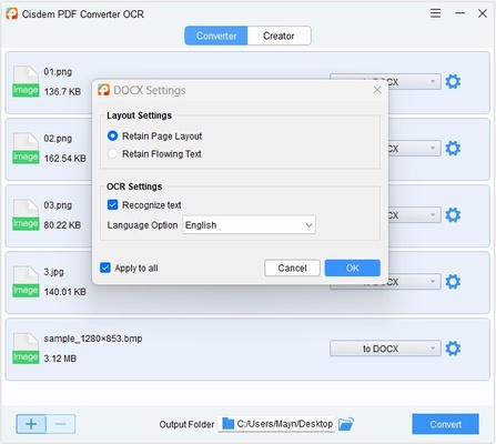 Cisdem PDF Converter OCR screenshot 1