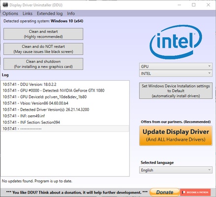Display Driver Uninstaller (DDU) screenshot 1