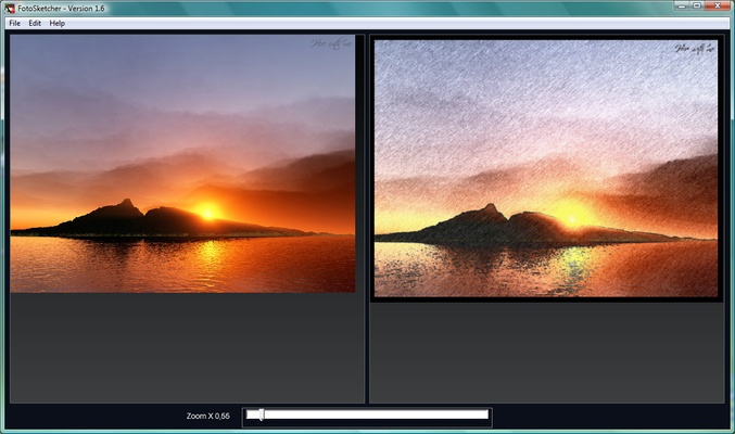FotoSketcher screenshot 1