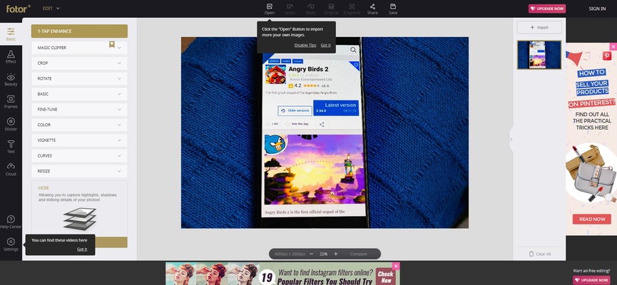 Fotor screenshot 1
