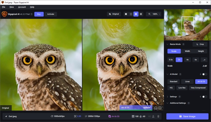 Topaz Gigapixel AI screenshot 1