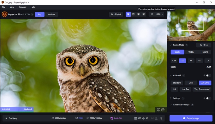 Topaz Gigapixel AI screenshot 1