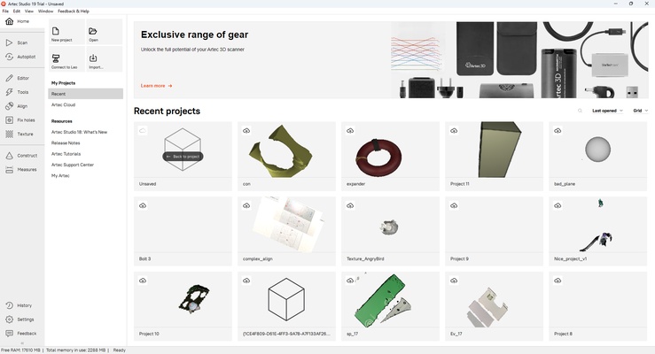 Artec Studio Trial screenshot 1