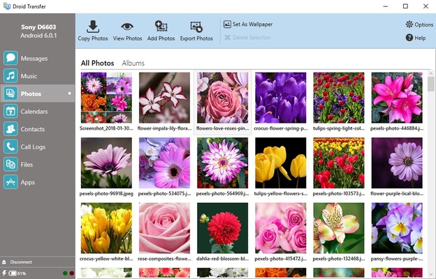 Droid Transfer screenshot 1