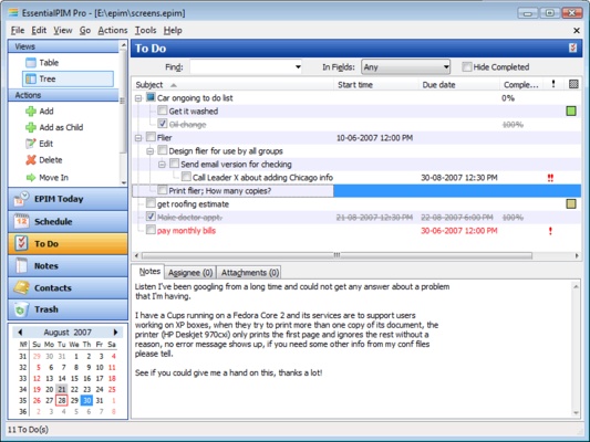 EssentialPIM screenshot 1