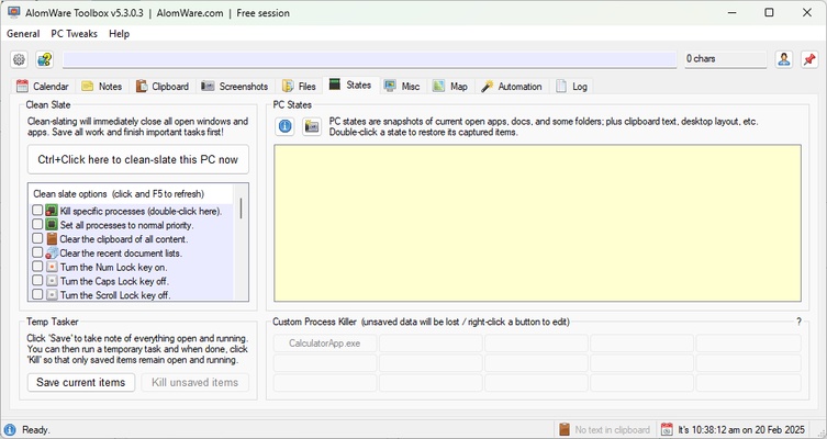AlomWare Toolbox screenshot 1