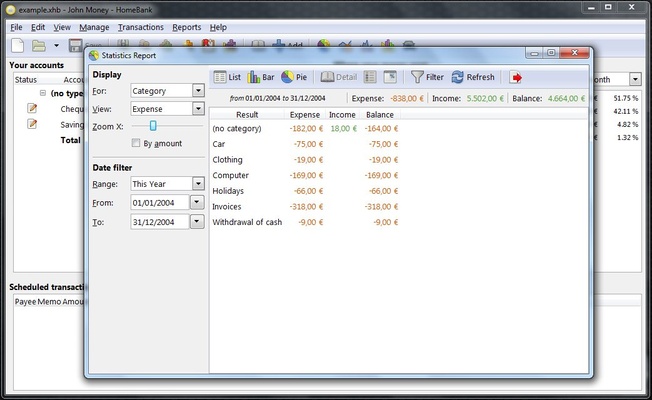 HomeBank screenshot 1