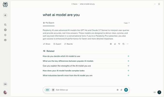 Perplexity screenshot 1