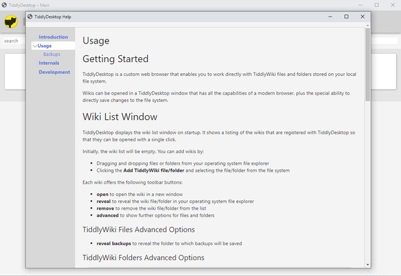 TiddlyDesktop screenshot 1