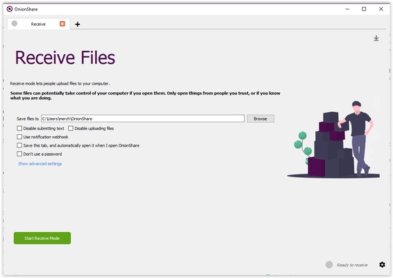 OnionShare screenshot 1