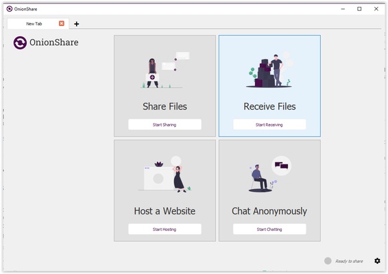 OnionShare screenshot 1