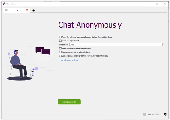 OnionShare screenshot 1