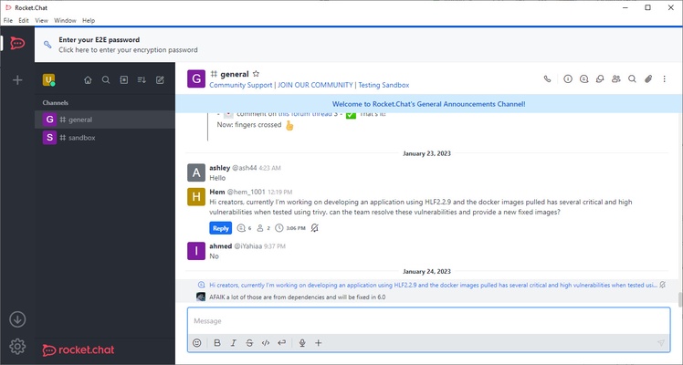 Rocket.Chat screenshot 1