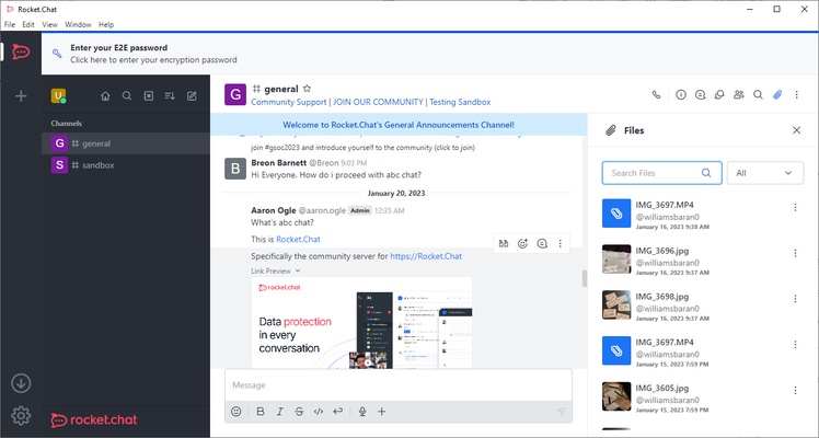 Rocket.Chat screenshot 1