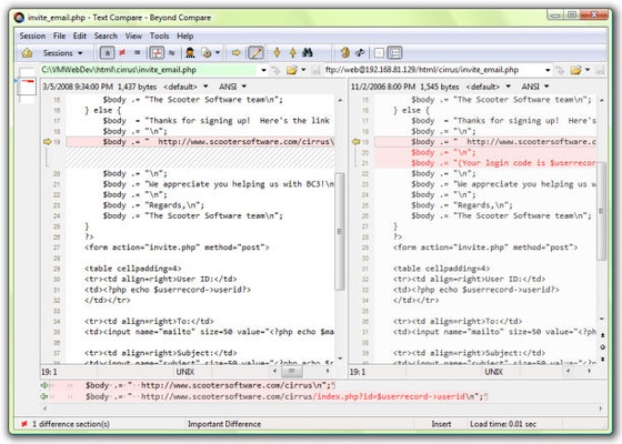 Beyond Compare screenshot 1