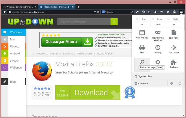 Firefox Developer Edition screenshot 1