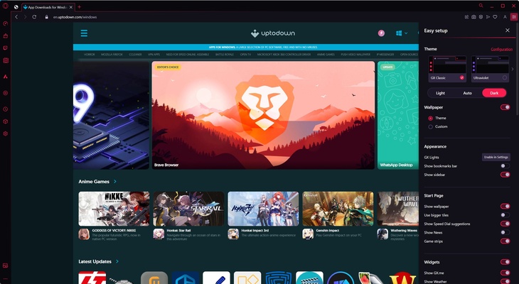 Opera GX screenshot 1