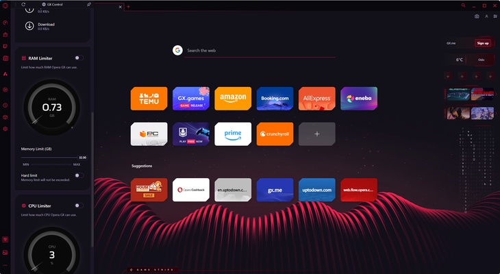 Opera GX screenshot 1