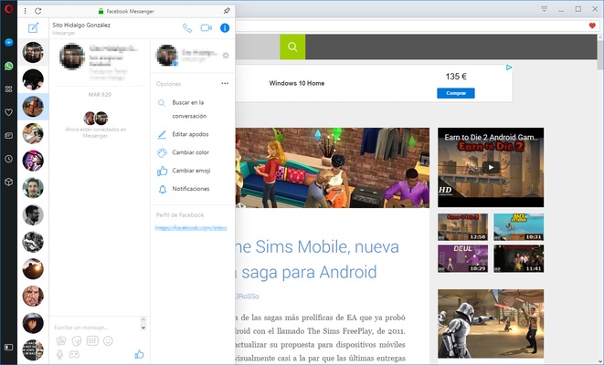 Opera screenshot 1