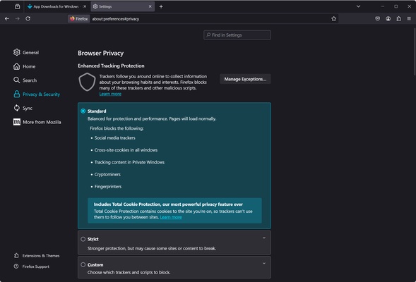 Mozilla Firefox screenshot 1