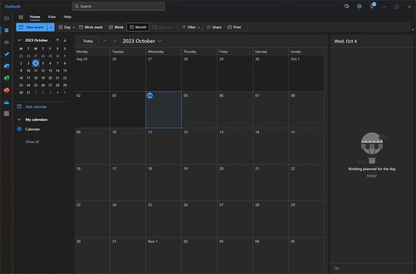 Outlook screenshot 1