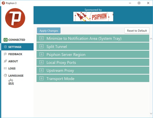 Psiphon screenshot 1