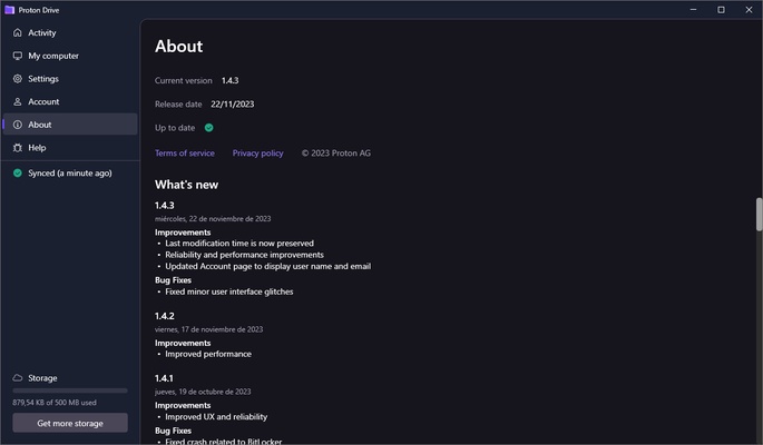 Proton Drive screenshot 1