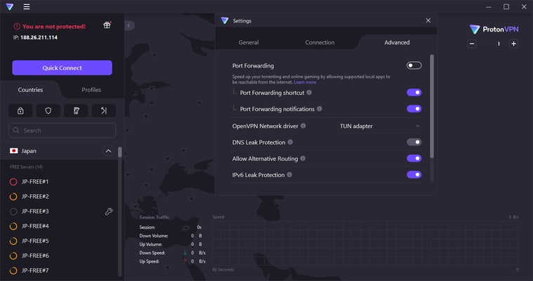 Proton VPN screenshot 1