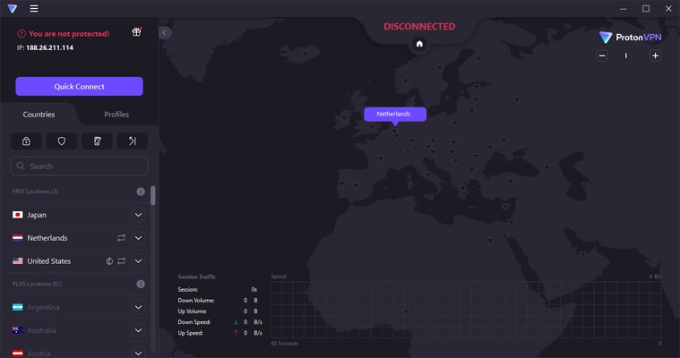 Proton VPN screenshot 1