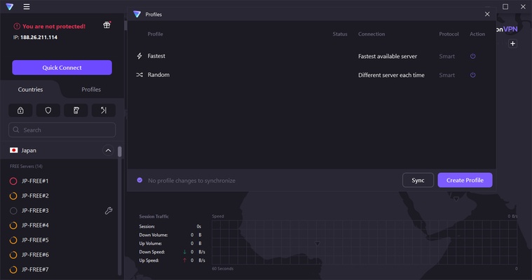 Proton VPN screenshot 1