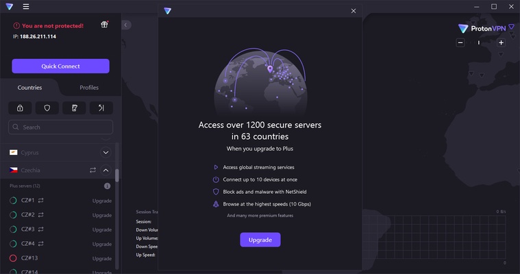 Proton VPN screenshot 1