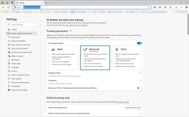 Microsoft Edge screenshot 1