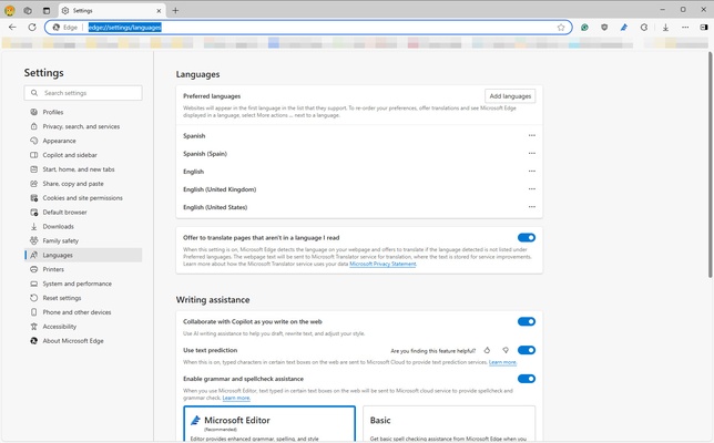 Microsoft Edge screenshot 1
