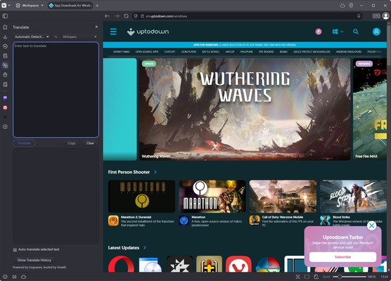 Vivaldi screenshot 1