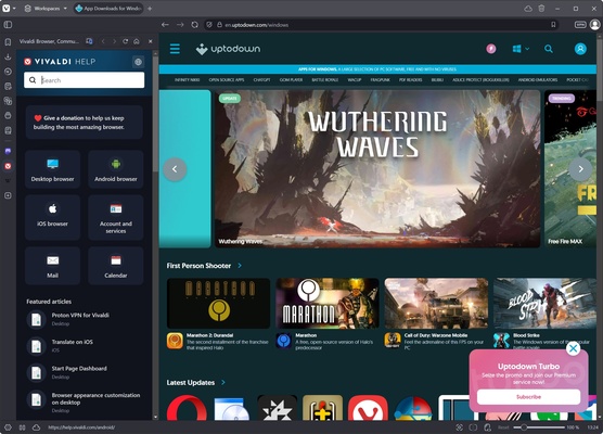 Vivaldi screenshot 1