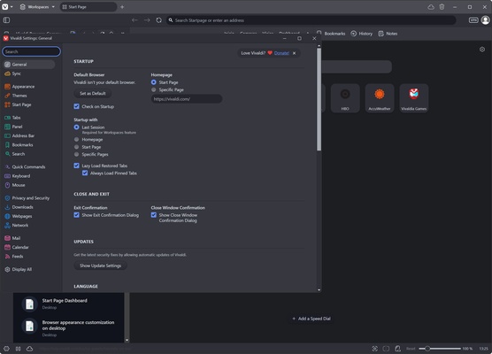 Vivaldi screenshot 1