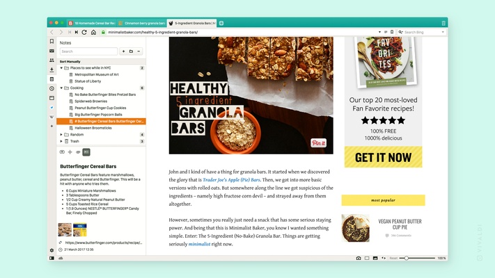 Vivaldi screenshot 1